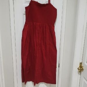 Elegant Red Kids Dress-dark Red